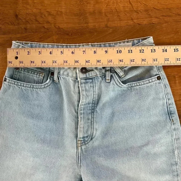 America Today Button Fly Mom Jeans High Waist Womens Denim Jeans Size 26 NWOT - Picture 5 of 8